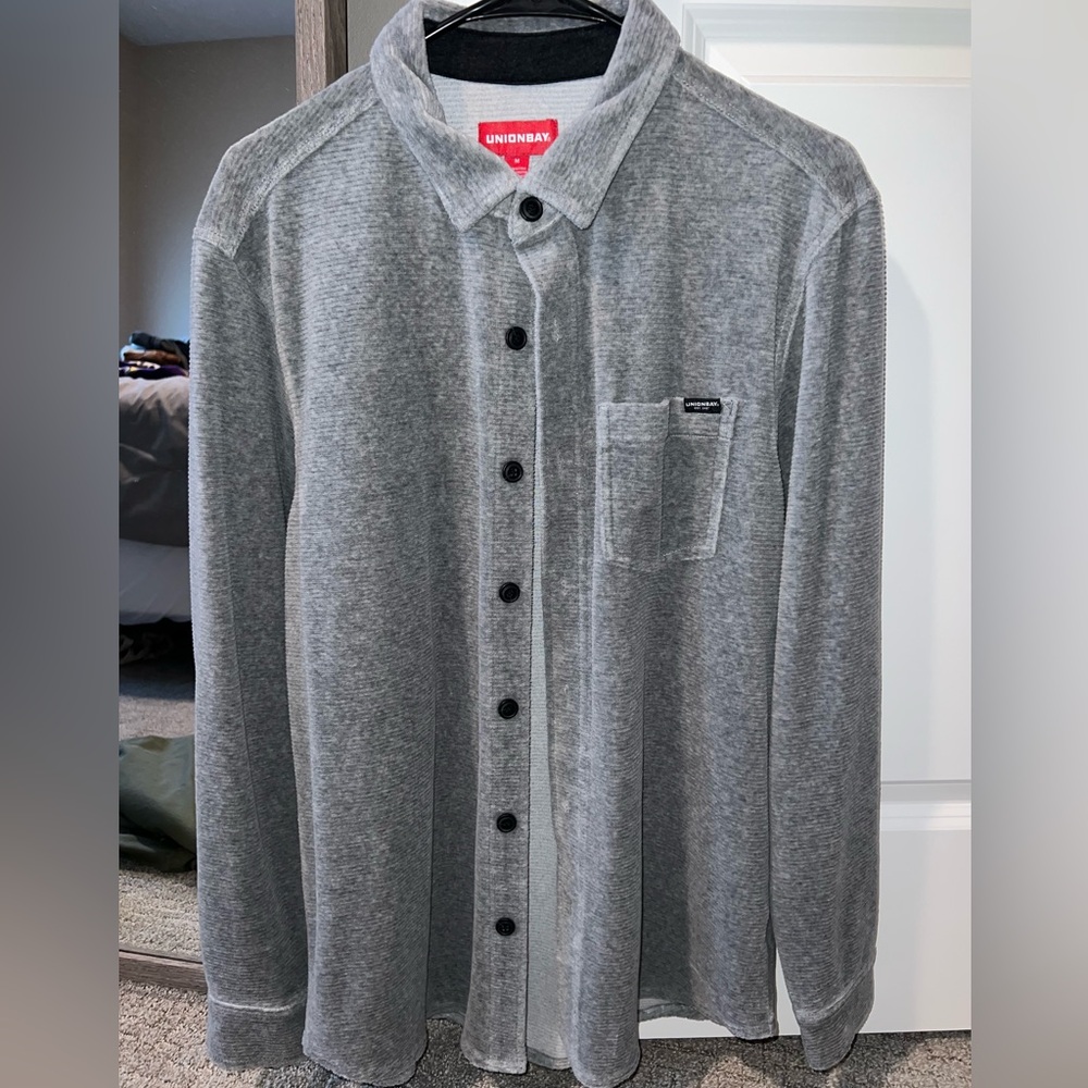 UNIONBAY Light Gray Collared Shirt